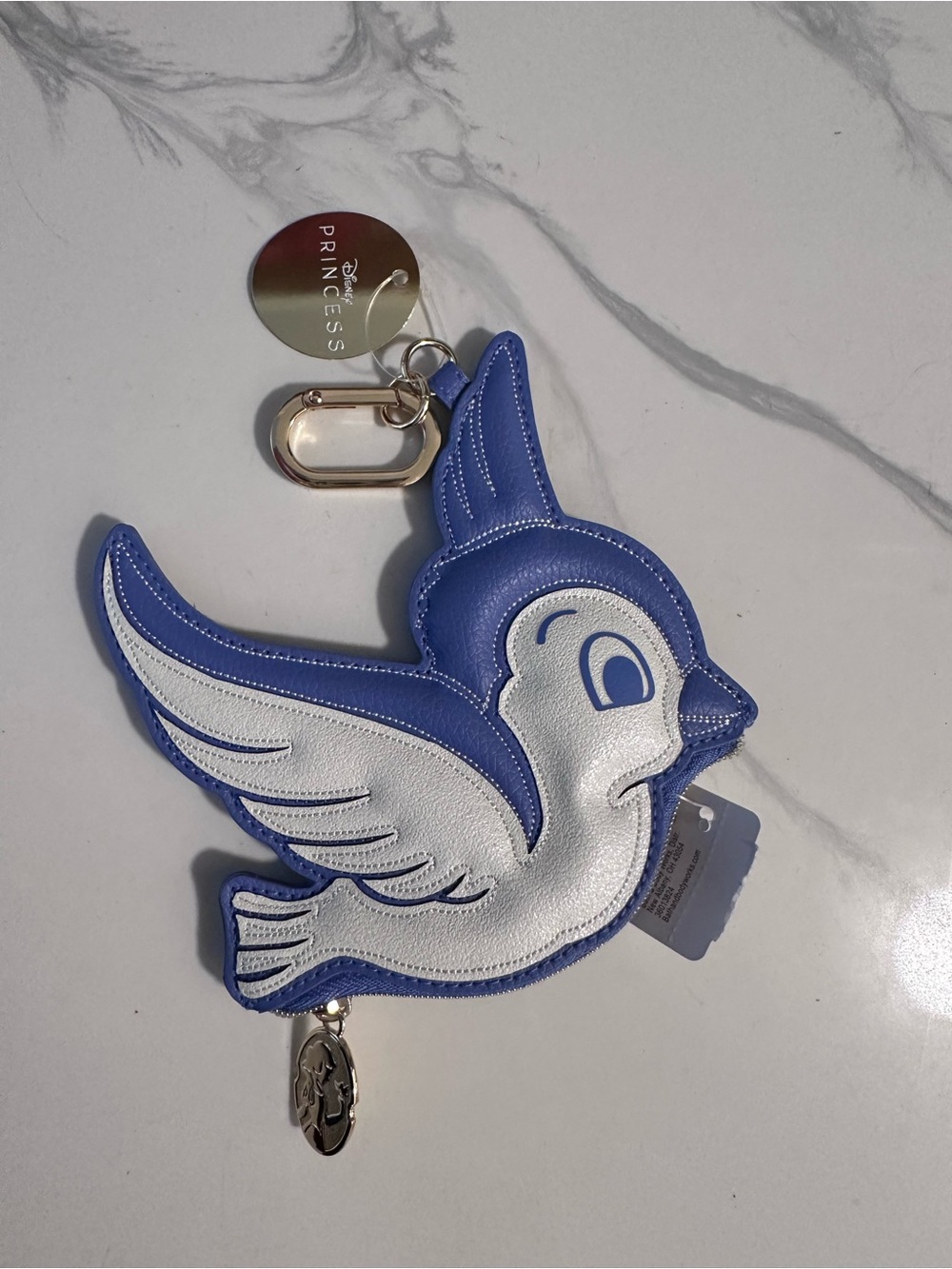 NWT Disney Bath & Bodyworks Snow White Blue and White Bird Coin Purse & Keychain